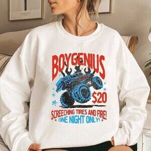 Boygenius Screeching Tires And Fire Sweatshirt Boygenius Rock Band Sweatshirt 05